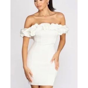Windsor Fashion Off the Shoulder Ruffled Dress
